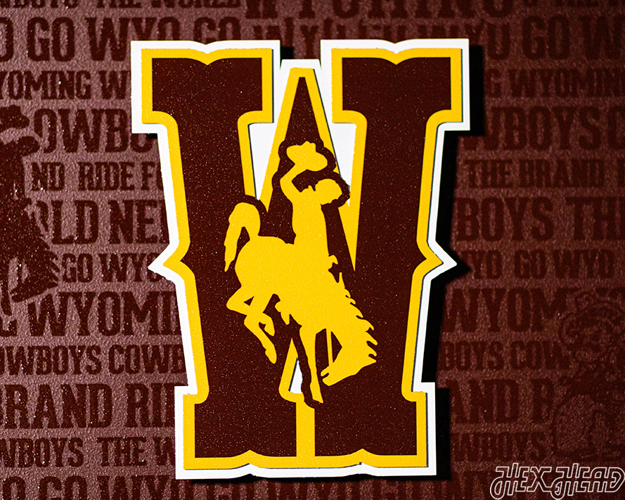 Wyoming Cowboys CRAFT SERIES 3D Embossed Metal Wall Art