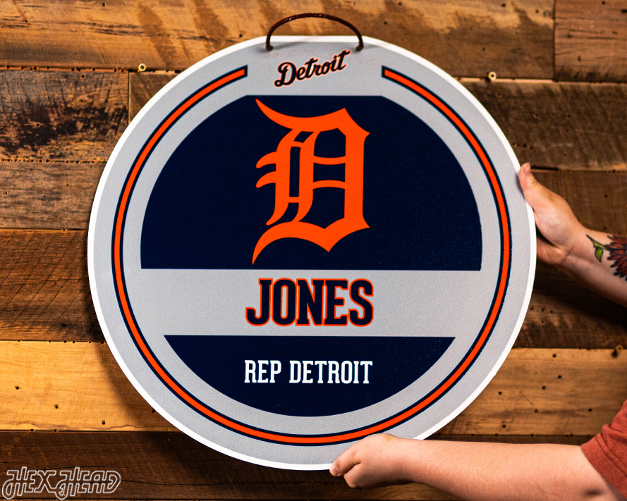 Detroit Tigers Personalized Monogram Metal Art