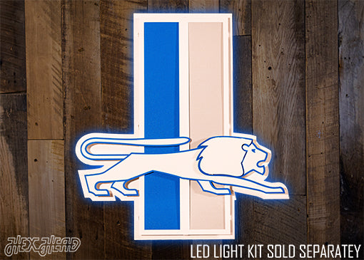 Detroit Lions "1961" Vintage Logo 3d Metal Wall Art