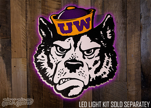 Washington VAULT Huskie 3D Vintage Metal Wall Art