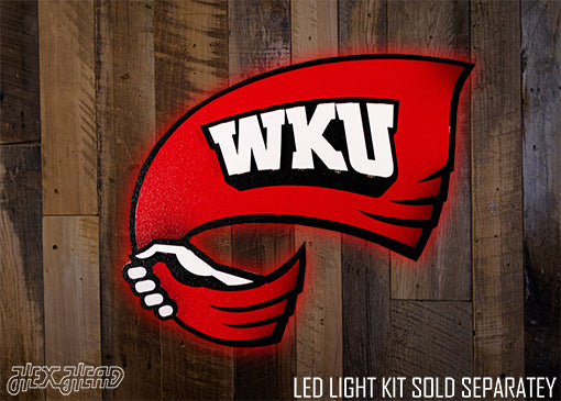 Western Kentucky "Red Towel" 3D Vintage Metal Wall Art