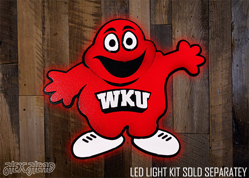 Western Kentucky "Big Red" 3D Vintage Metal Wall Art