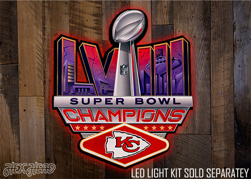 Kansas City Chiefs SUPER BOWL LVIII CHAMPIONS! 3D Wall Art