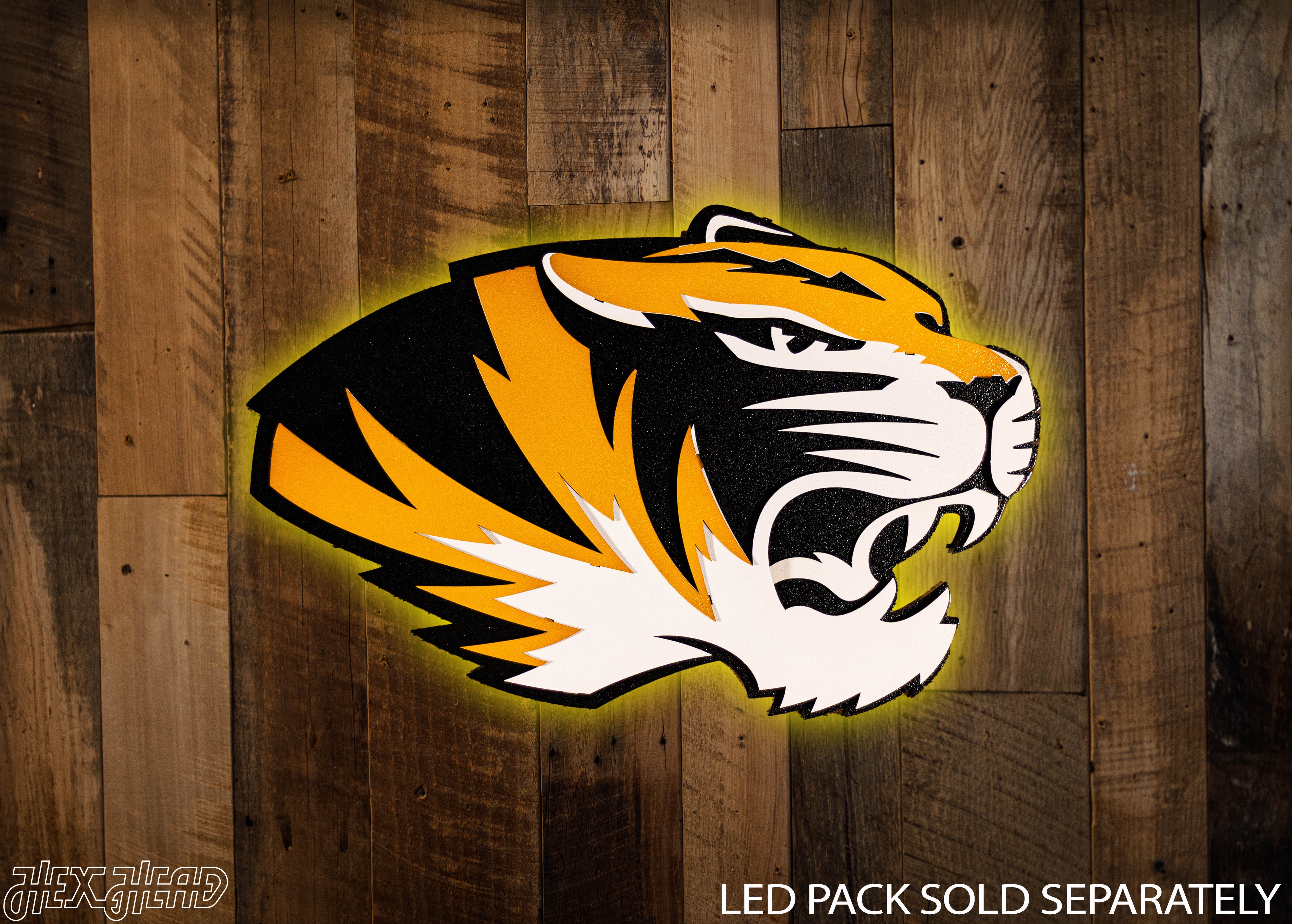 Missouri Tiger Head 3D Vintage Metal Wall Art