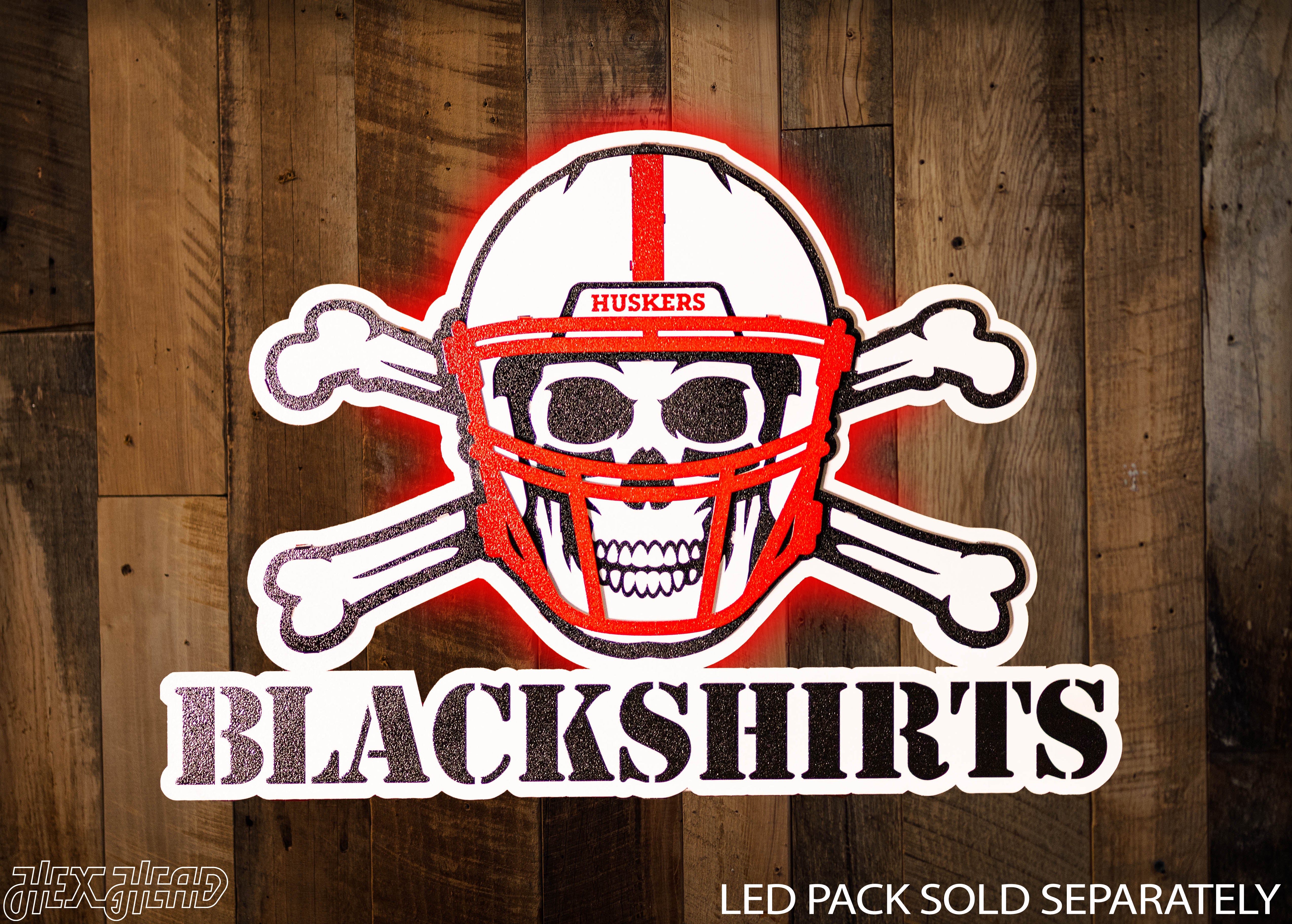 Nebraska Huskers "BLACKSHIRTS" 3D Vintage Metal Wall Art