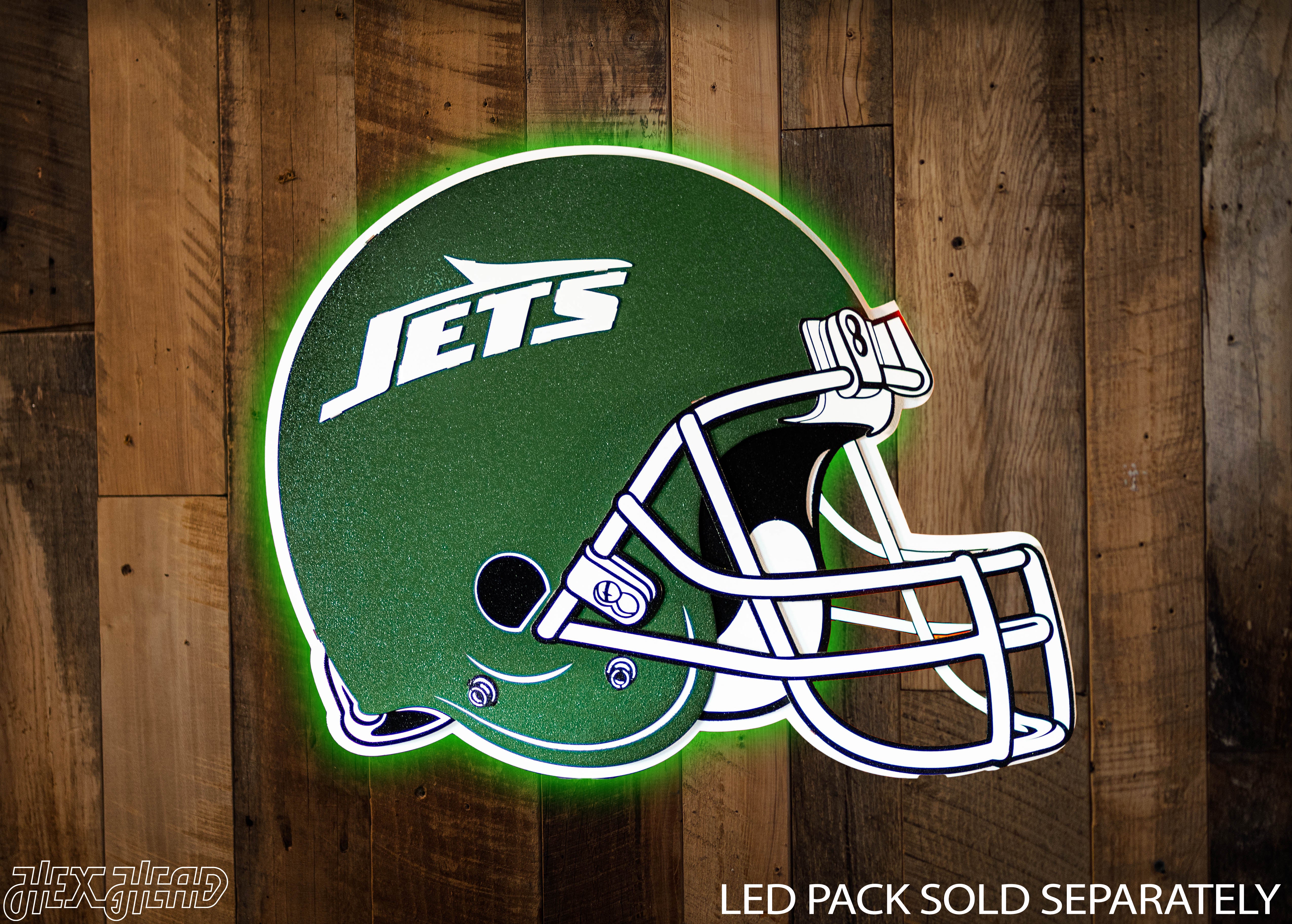 BLITZ Collection - 8 Layer New York Jets Helmet 3D Vintage Metal Wall Art