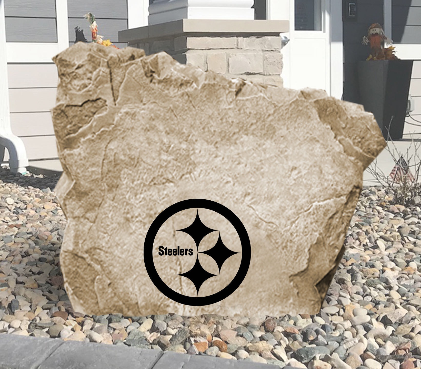 Pittsburgh Steelers Design-A-Stone Landscape Art Address Stone