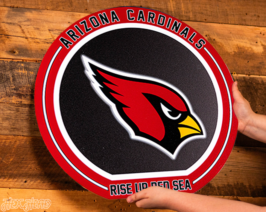 VARSITY Collection- SINGLE Layer Arizona Cardinals Metal Wall Art