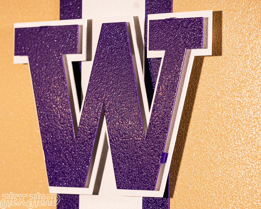 Washington Huskies Crest 3D Metal Wall Art