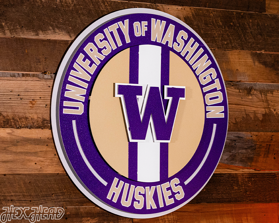 Washington Huskies Crest 3D Metal Wall Art