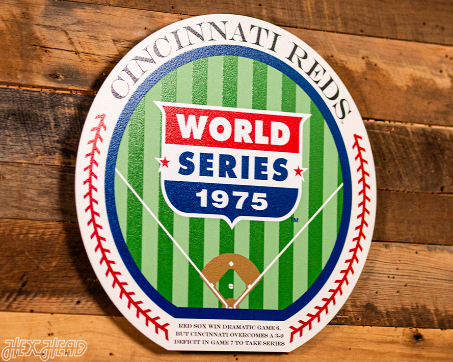 VARSITY Collection- SINGLE Layer 1975 World Series Cincinnati Reds Metal Wall Art