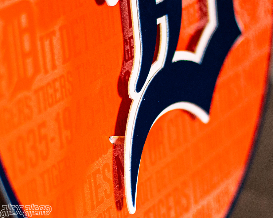 Detroit Tigers CRAFT SERIES 3D Embossed Metal Wall Art
