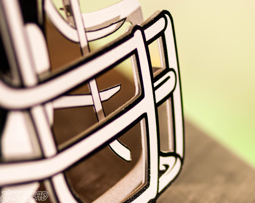 BLITZ Collection - 8 Layer New York Jets Helmet 3D Vintage Metal Wall Art