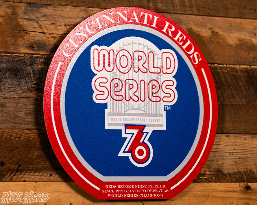 VARSITY Collection- SINGLE Layer 1976 World Series Cincinnati Reds Metal Wall Art