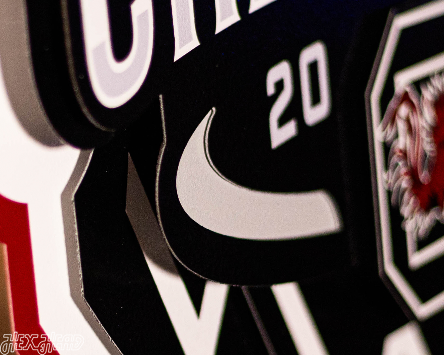 South Carolina Gamecocks 2024 National Champions 3D Metal Wall Art