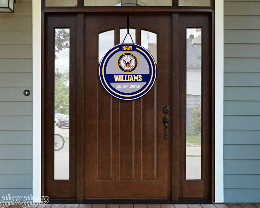 United States Navy Personalized Monogram Metal Art