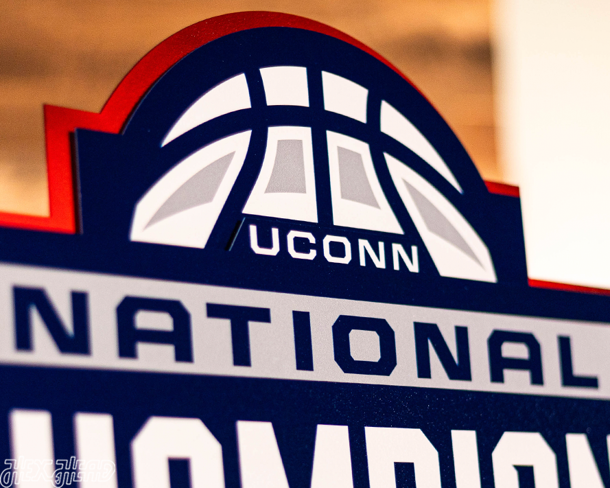 UCONN Huskies 2024 National Champions 3D Metal Wall Art