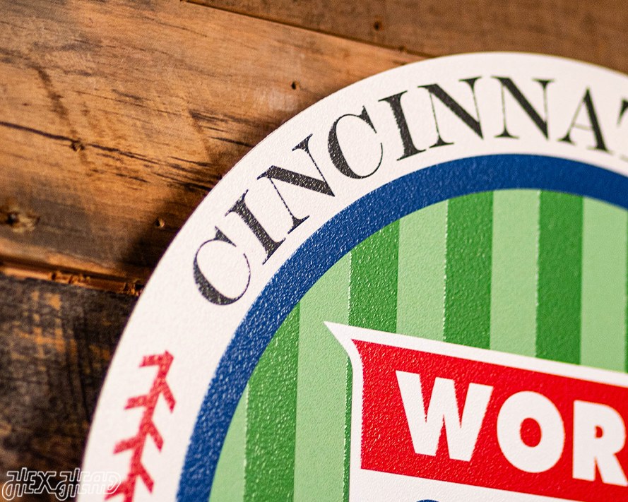 VARSITY Collection- SINGLE Layer 1975 World Series Cincinnati Reds Metal Wall Art