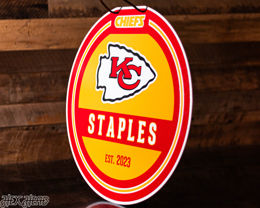 Kansas City Chiefs Personalized Monogram Metal Art