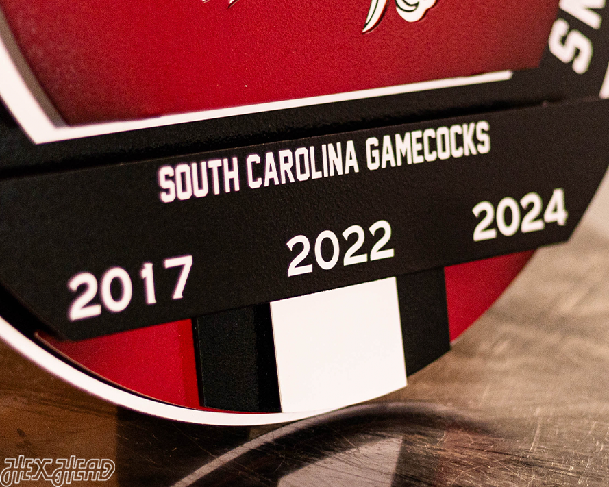 South Carolina Gamecocks DYNASTY- Women's Basketball Championships w/ Replaceable Icon Plate 3D Vintage Metal Wall Art