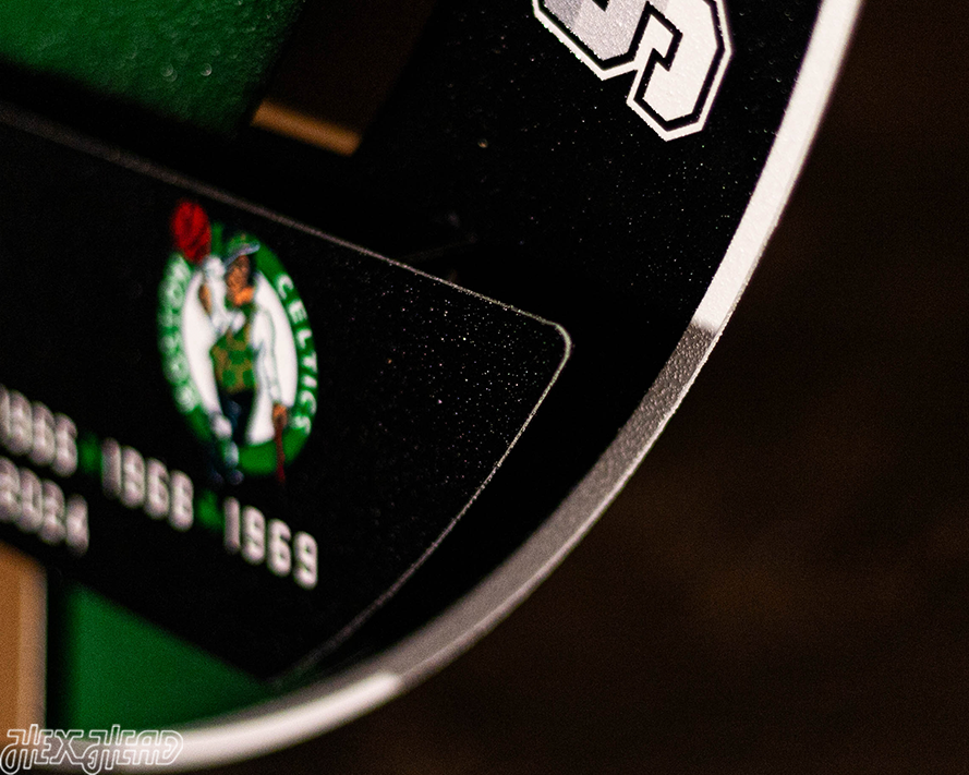 Boston Celtics DYNASTY- World Championship Wins w/ Replaceable Icon Plate 3D Metal Wall Art