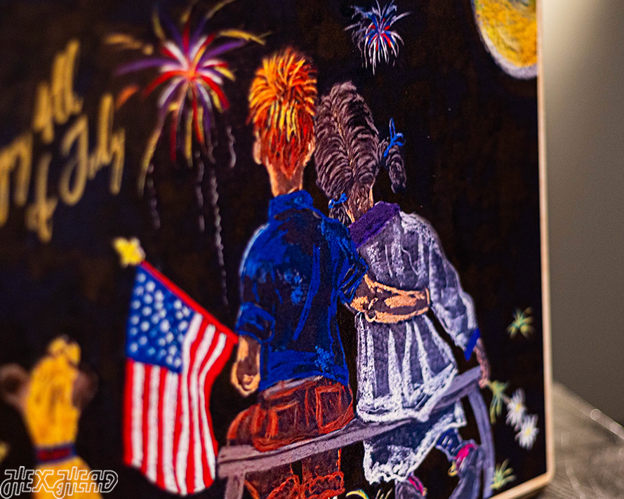 4th Of July Hex Head ORIGINAL Single Layer Metal Wall Art