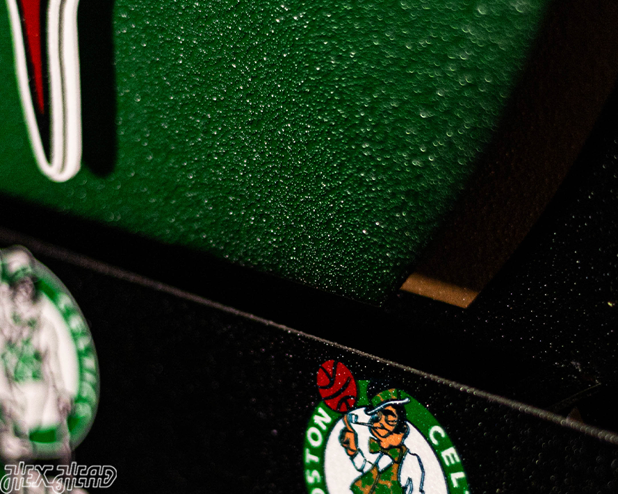 Boston Celtics DYNASTY- World Championship Wins w/ Replaceable Icon Plate 3D Metal Wall Art