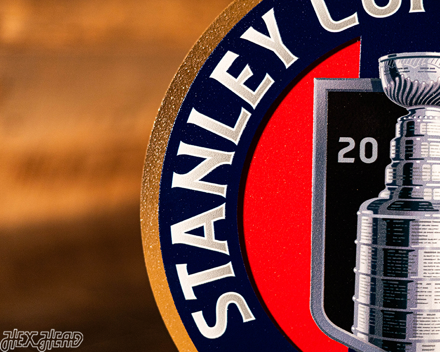 12" Florida Panthers HEX HEAD EXCLUSIVE Design 2024 Champions 3D Metal Wall Art