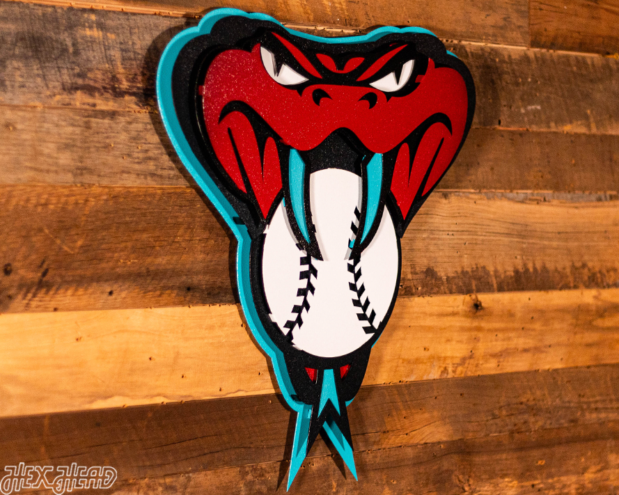 Arizona Diamondbacks Mascot 3D Vintage Metal Wall Art