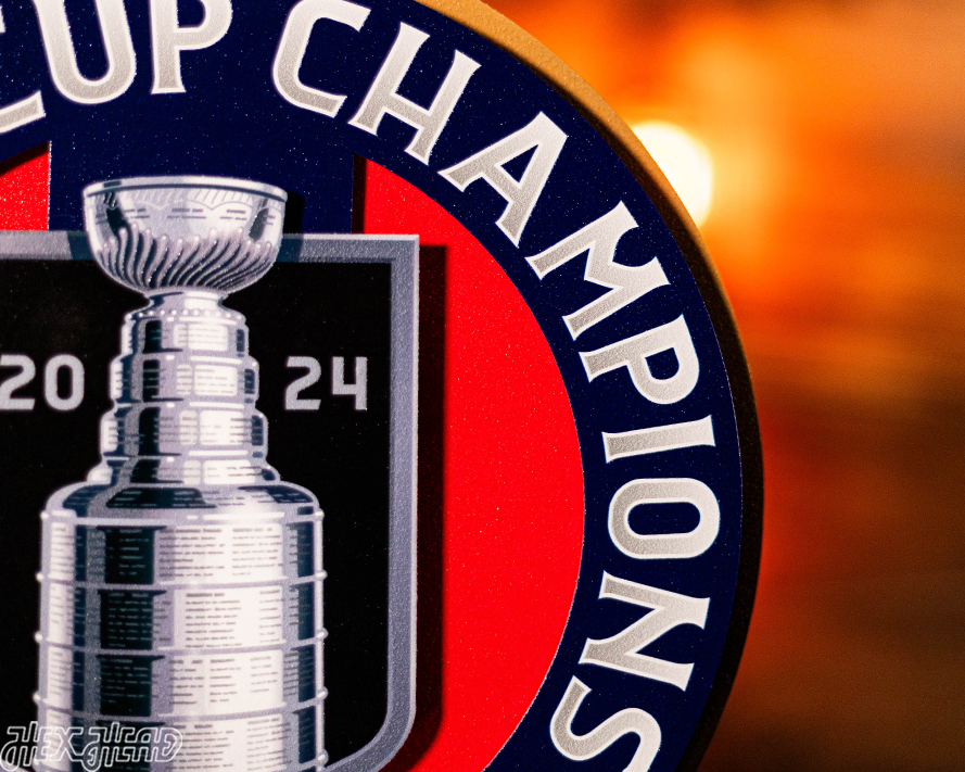 12" Florida Panthers HEX HEAD EXCLUSIVE Design 2024 Champions 3D Metal Wall Art