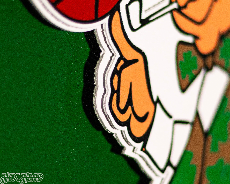 Boston Celtics DYNASTY- World Championship Wins w/ Replaceable Icon Plate 3D Metal Wall Art