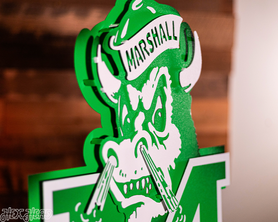 Marshall Thundering Herd VAULT Throwback 3D Metal Wall Art