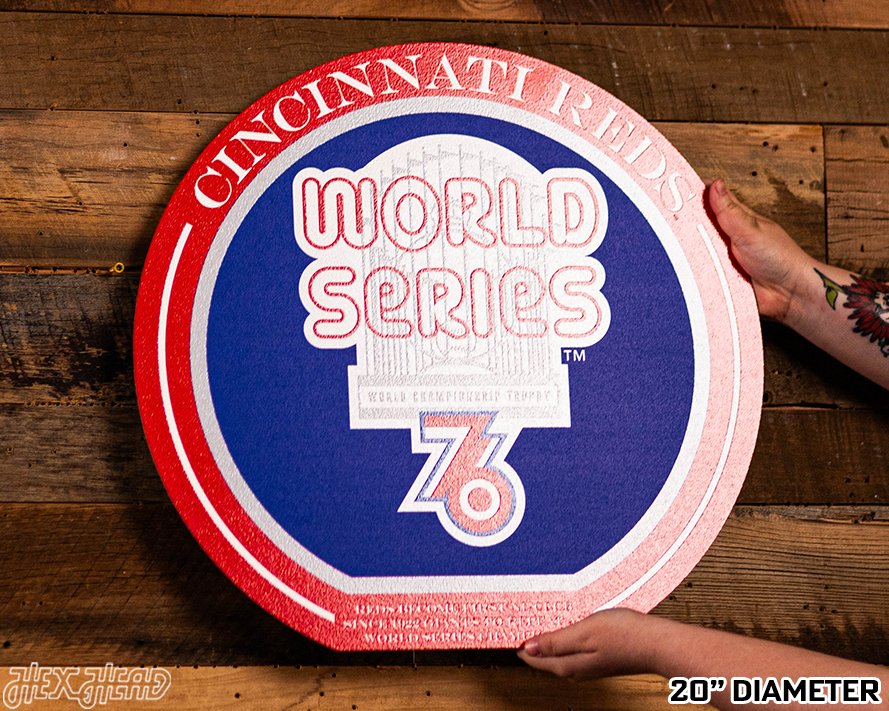 VARSITY Collection- SINGLE Layer 1976 World Series Cincinnati Reds Metal Wall Art