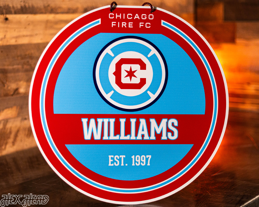 Chicago Fire Personalized Monogram Metal Art