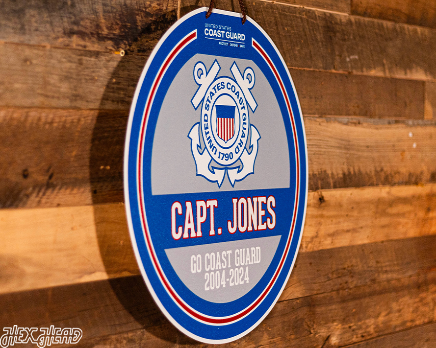 United States Coast Guard Personalized Monogram Metal Art