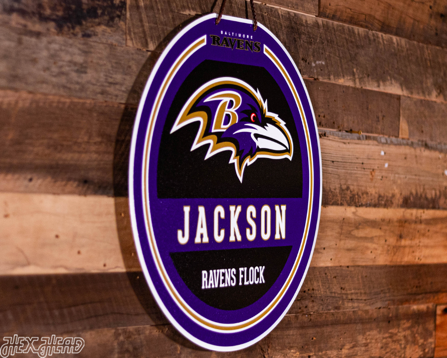 Baltimore Ravens Personalized Monogram Metal Art