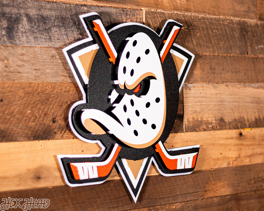 Anaheim Ducks "Mighty Duck" 3D Vintage Metal Wall Art