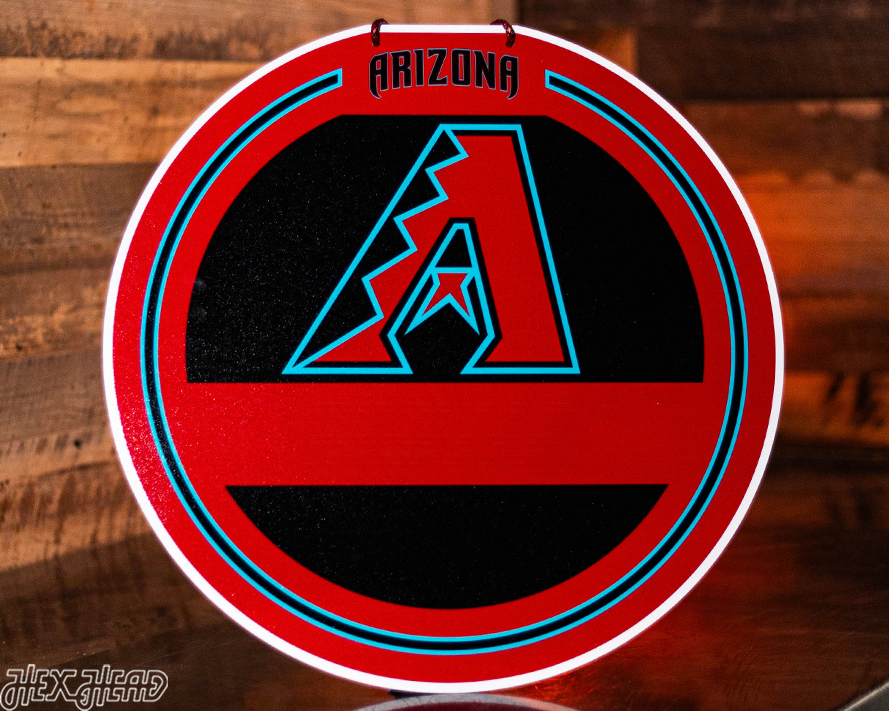Arizona Diamondbacks Personalized Monogram Metal Art