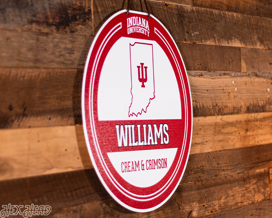 Indiana Hoosiers Personalized Monogram Metal Art