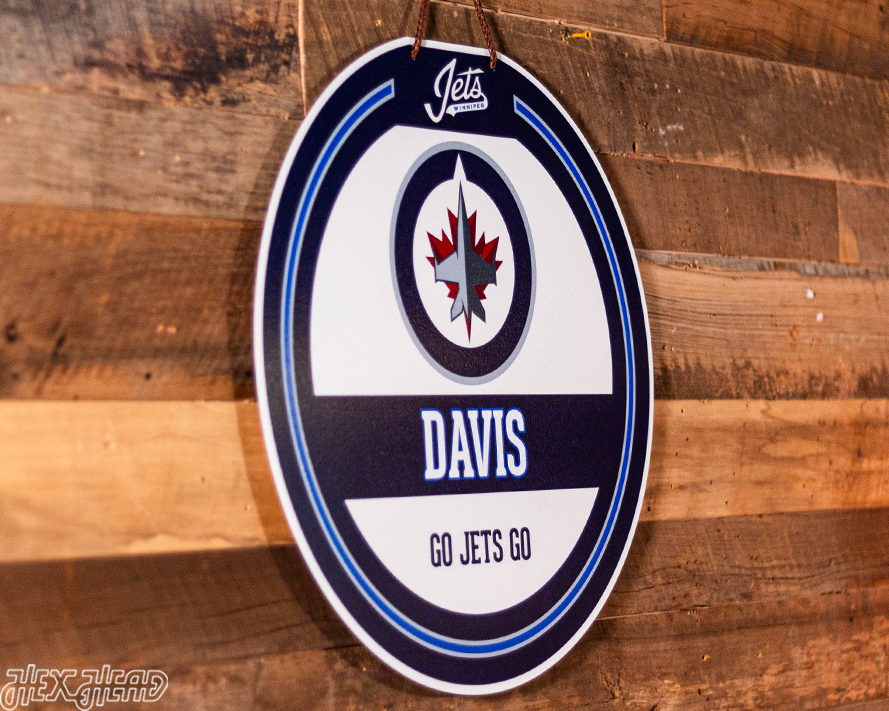 Winnipeg Jets Personalized Monogram Metal Art