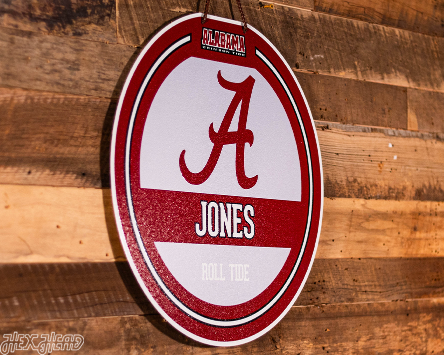Alabama Crimson Tide Personalized Monogram Metal Art