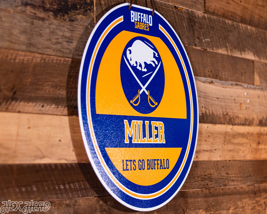 Buffalo Sabres Personalized Monogram Metal Art