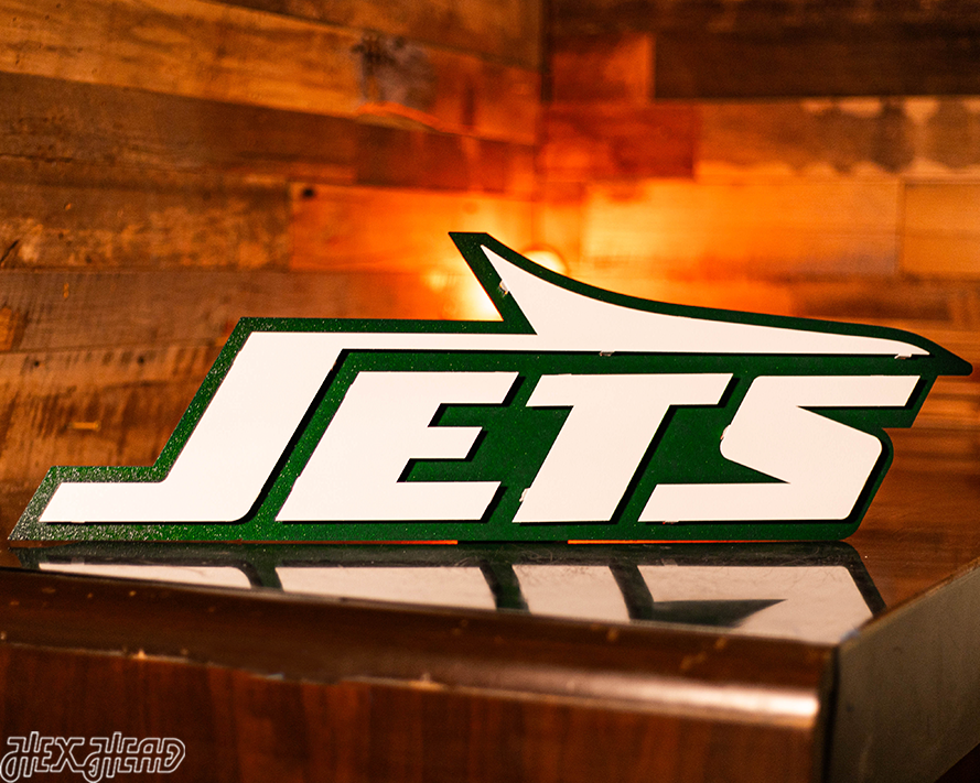 New York Jets Logo 3D Vintage Metal Wall Art