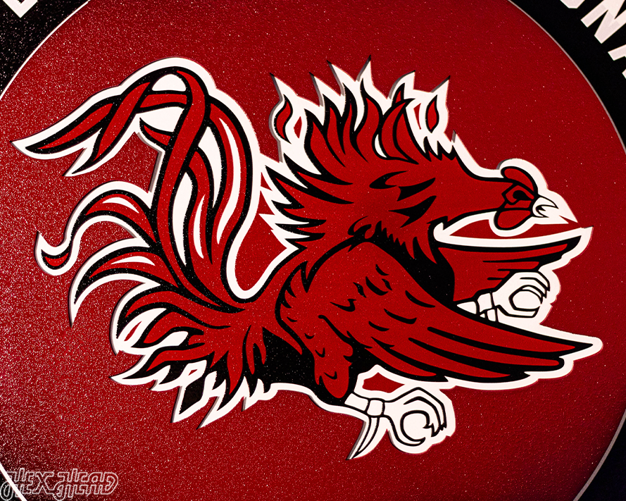 South Carolina Gamecocks DYNASTY- Women's Basketball Championships w/ Replaceable Icon Plate 3D Vintage Metal Wall Art