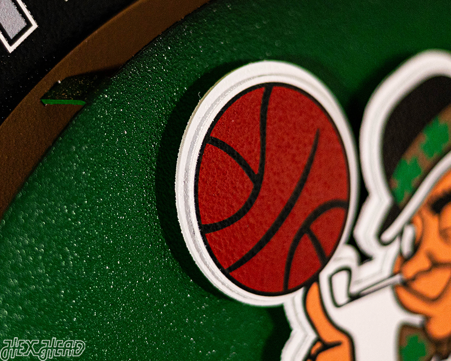 Boston Celtics DYNASTY- World Championship Wins w/ Replaceable Icon Plate 3D Metal Wall Art