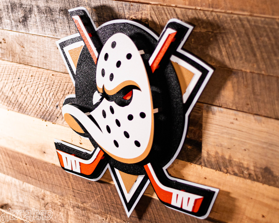 Anaheim Ducks "Mighty Duck" 3D Vintage Metal Wall Art