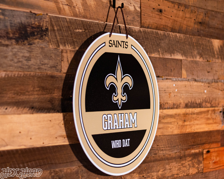 New Orleans Saints Personalized Monogram Metal Art