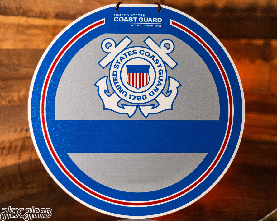 United States Coast Guard Personalized Monogram Metal Art