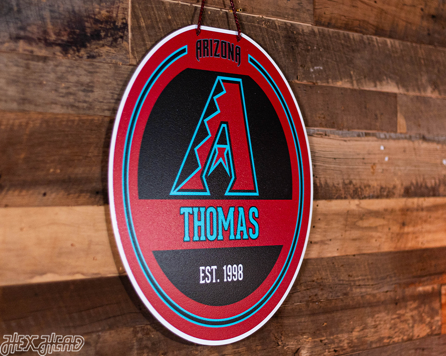 Arizona Diamondbacks Personalized Monogram Metal Art