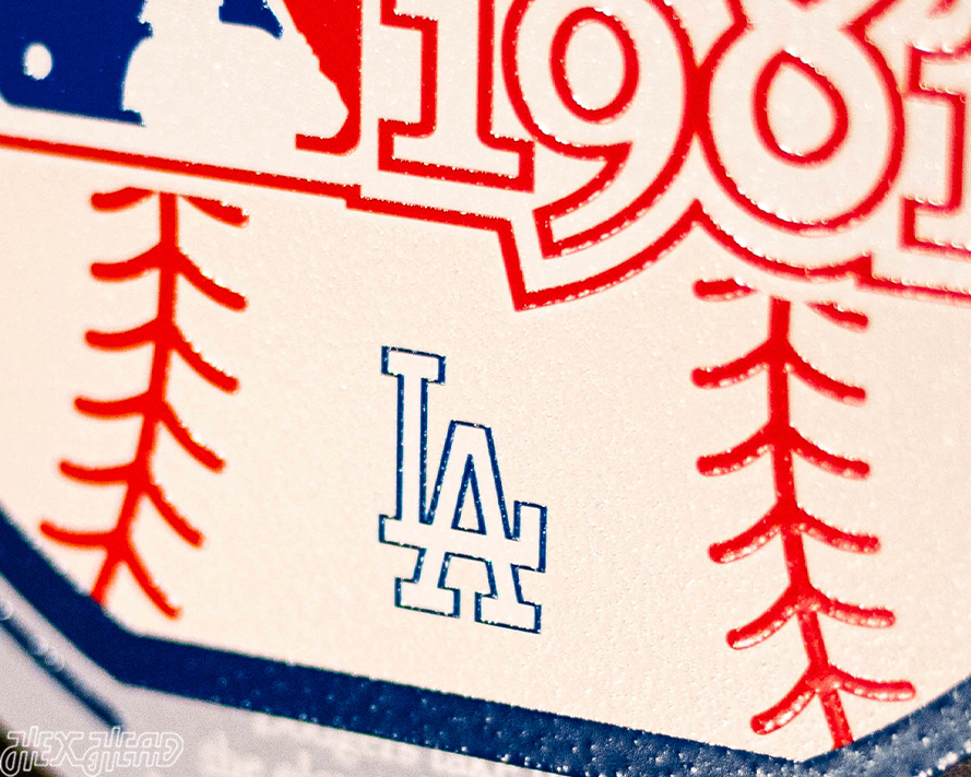 Los Angeles Dodgers 1981 World Series "Double Play" On the Shelf or on the Wall Art